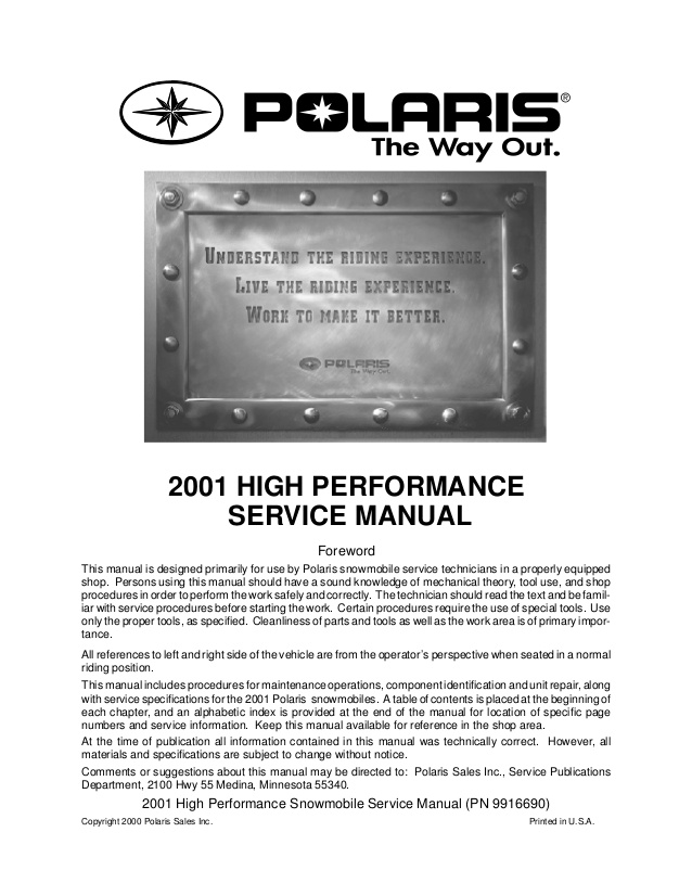 2002 polaris edge x 700 service manual